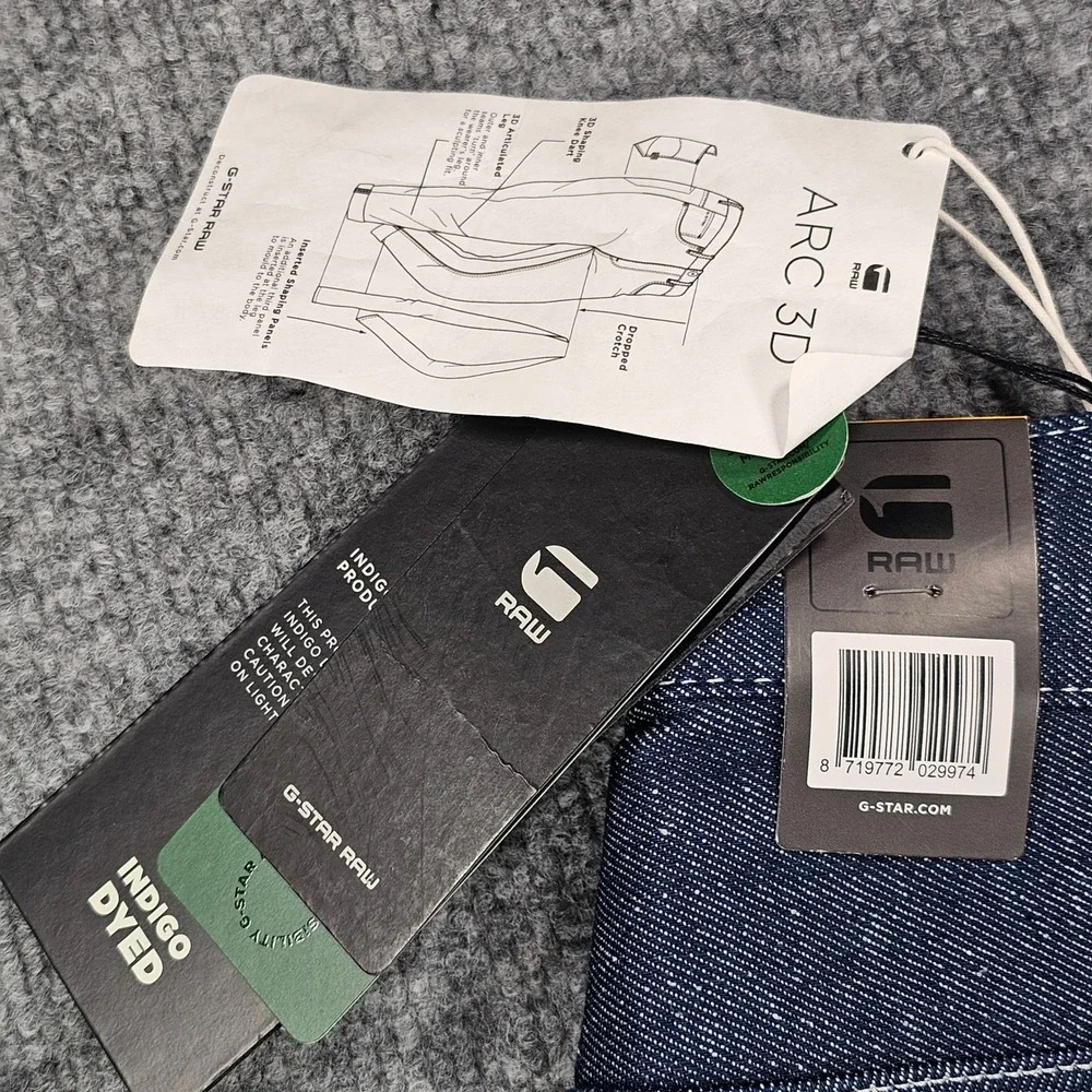 G-Star Raw Arc 3D Boyfriend Jeans Womens 32x34 Melfort Organic Raw Denim New